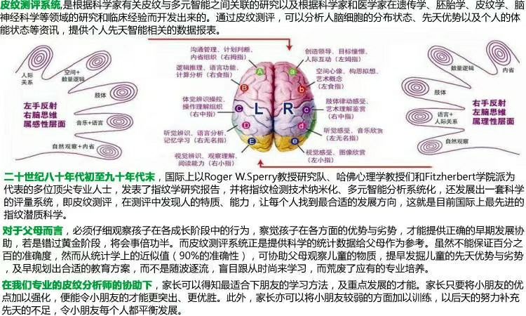 越来越天赋优势测评中用到的“皮纹测试”科学依据(组图)